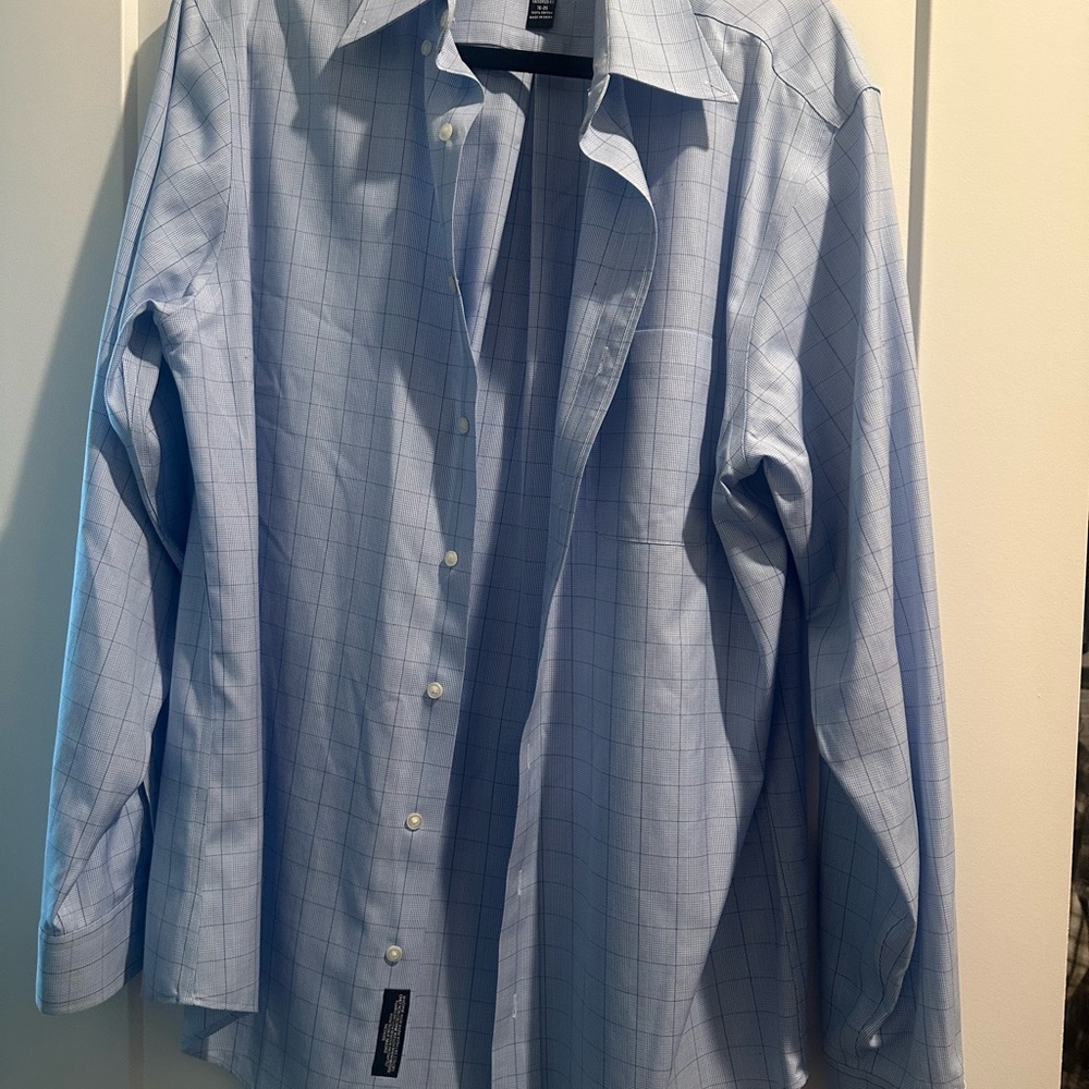 Jos. A. Bank Blue checkered Dress Shirt